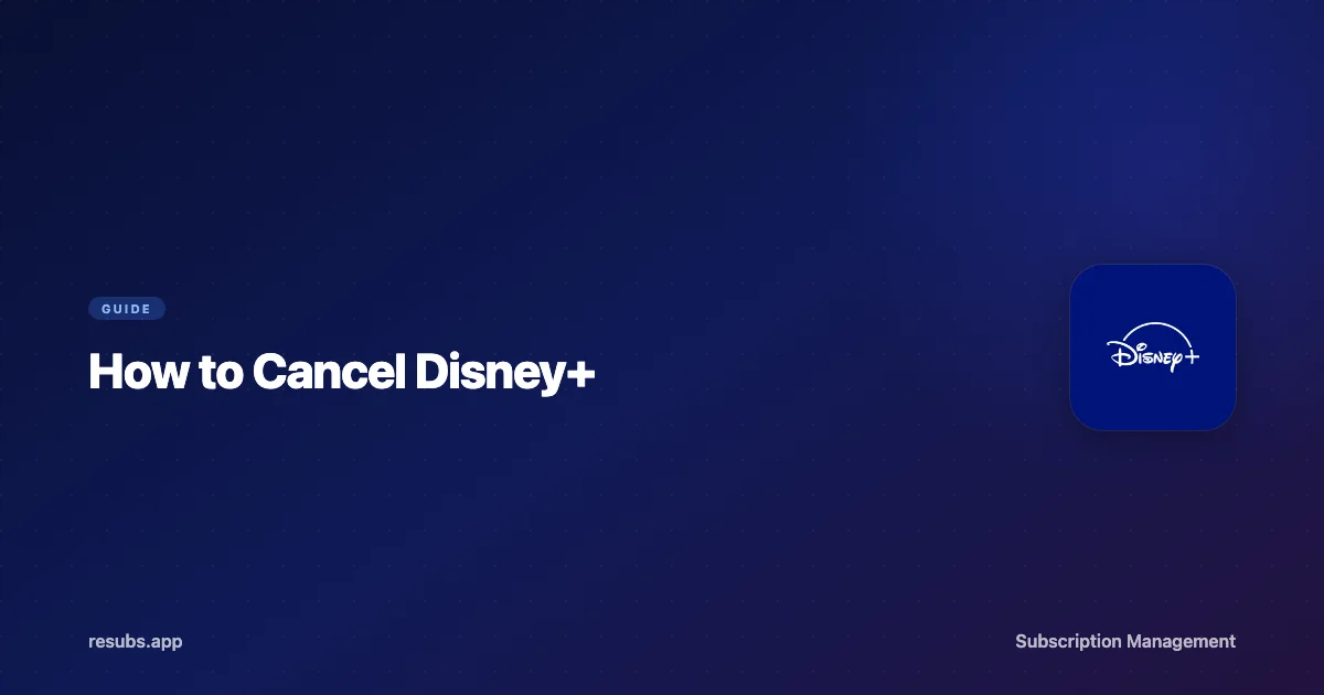 How to Cancel Disney+